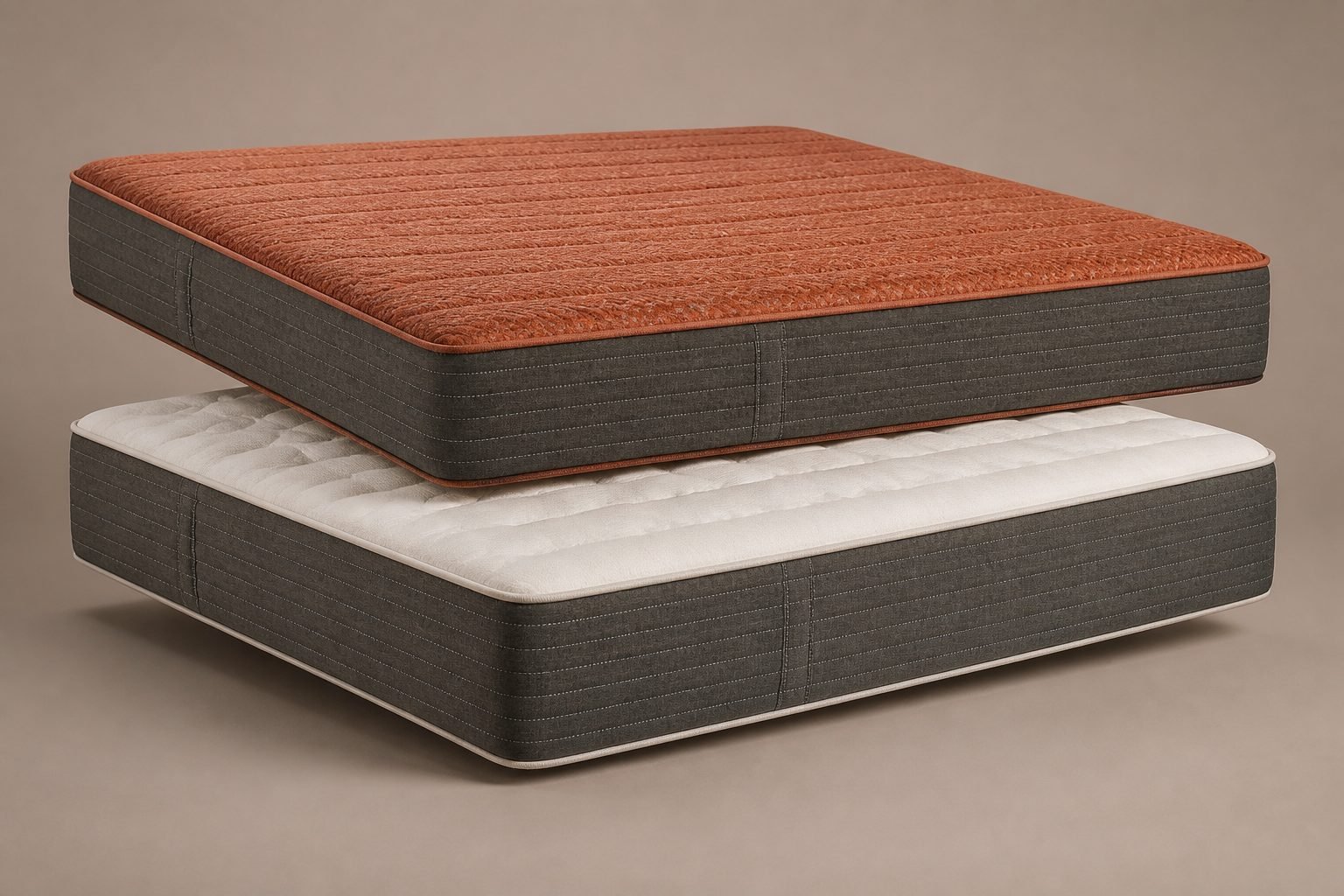 Layla Hybrid flippable copper and ivory mattress