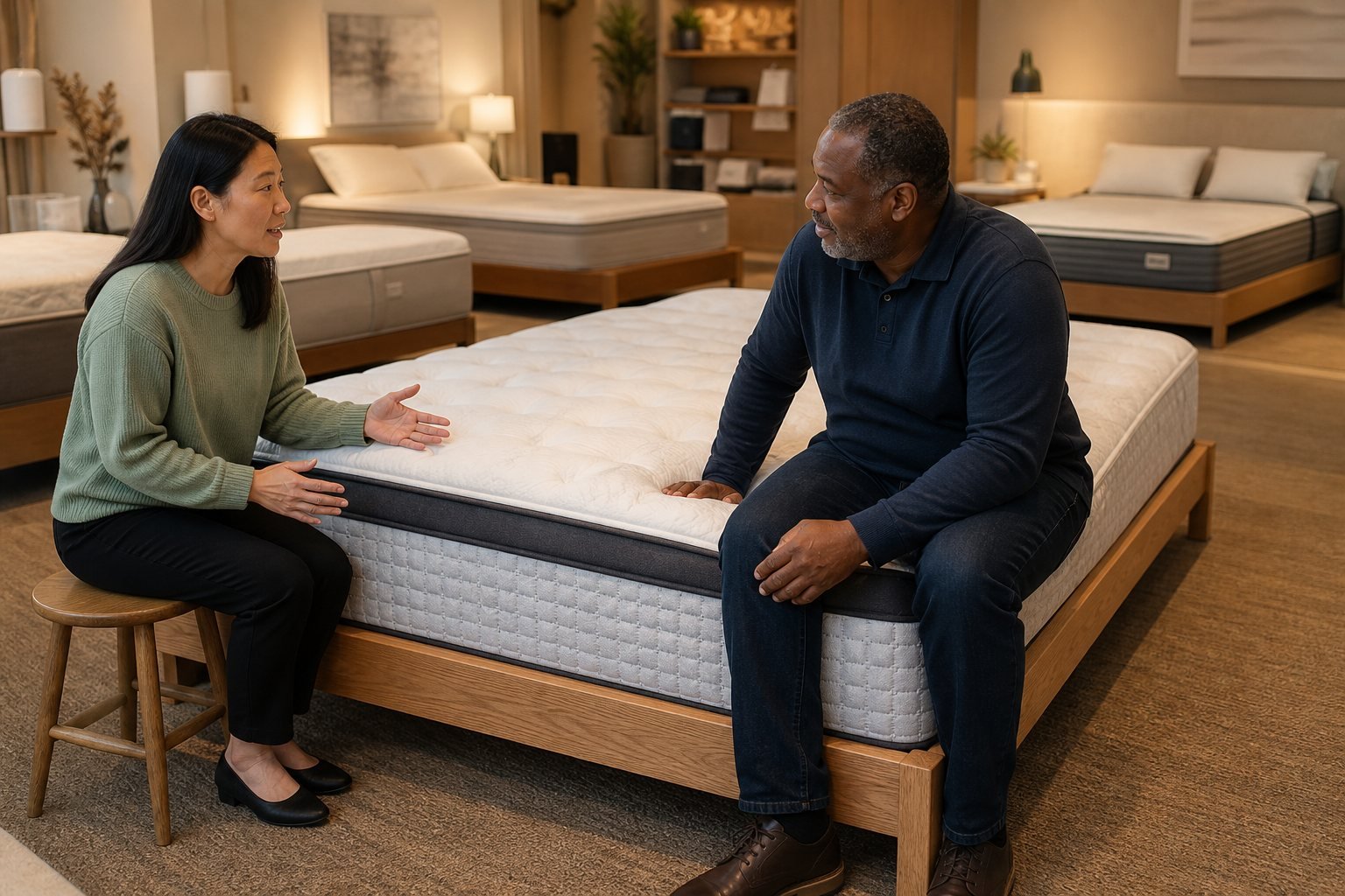 Talking through a mattress purchase