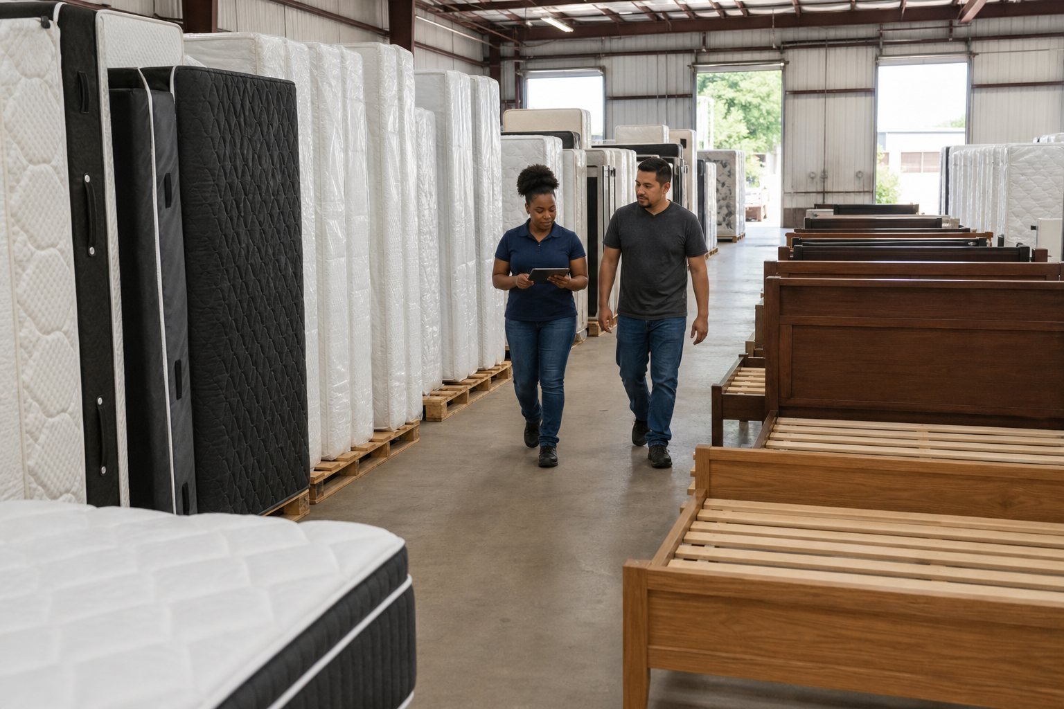 Haven warehouse during the Labor Day mattress sale
