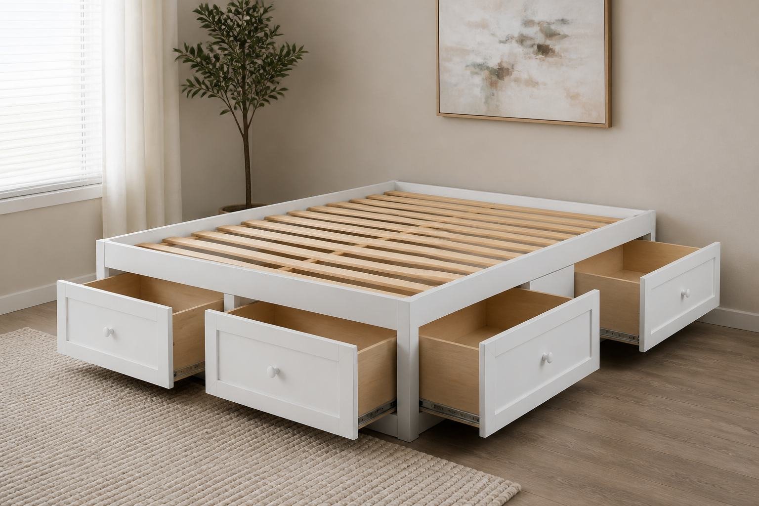 Haven Captain Wide Storage with drawers open