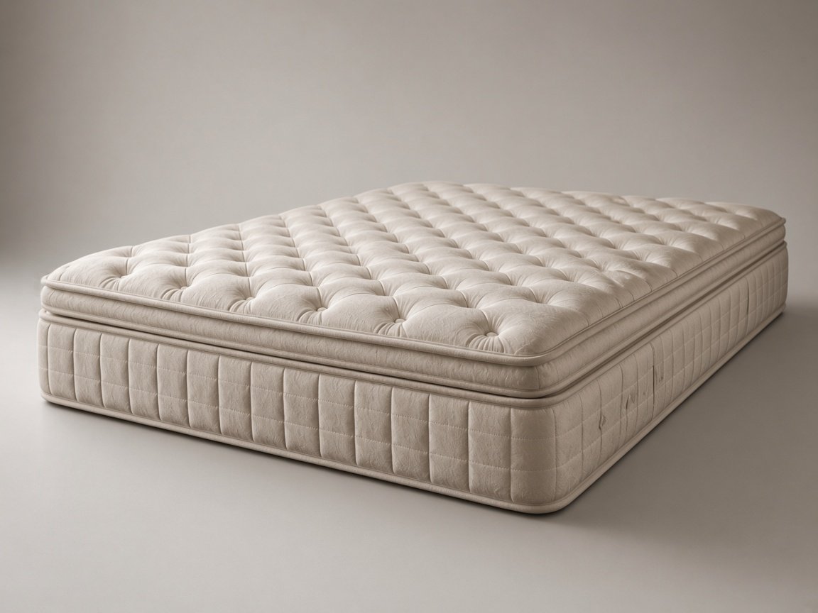 Kingsdown Crestbrook hybrid plush mattress, three-quarter studio view