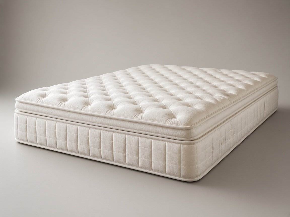 Kingsdown Wilcrest hybrid Eurotop mattress, three-quarter studio view