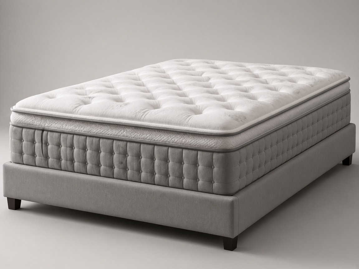 Sealy Sleep Outfitters Atlas medium hybrid mattress, three-quarter studio view