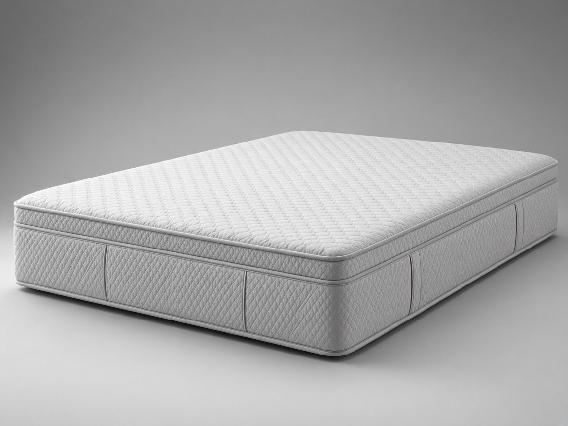 Serta iDirectionsECO Aurra firm hybrid mattress, three-quarter studio view