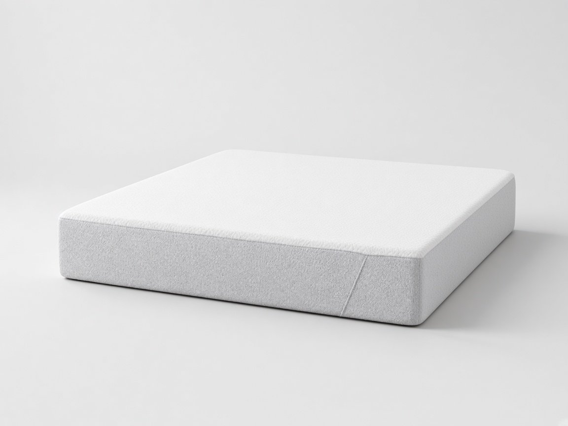 SomosBeds Berwyn firm mattress, three-quarter studio view