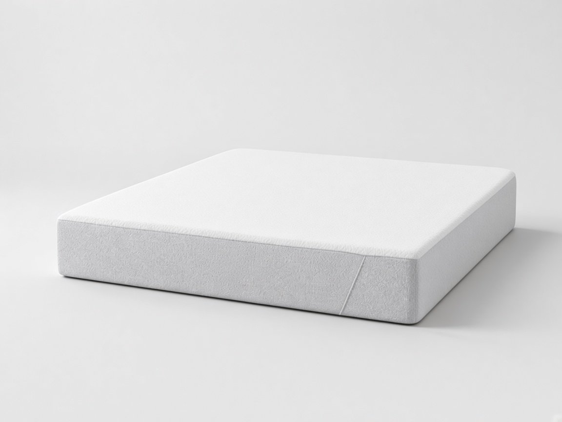 SomosBeds Essential extra firm mattress, three-quarter studio view