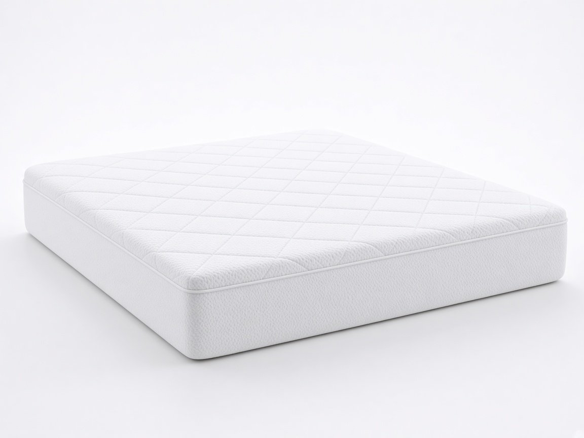 SomosBeds Mayfield plush mattress, three-quarter studio view