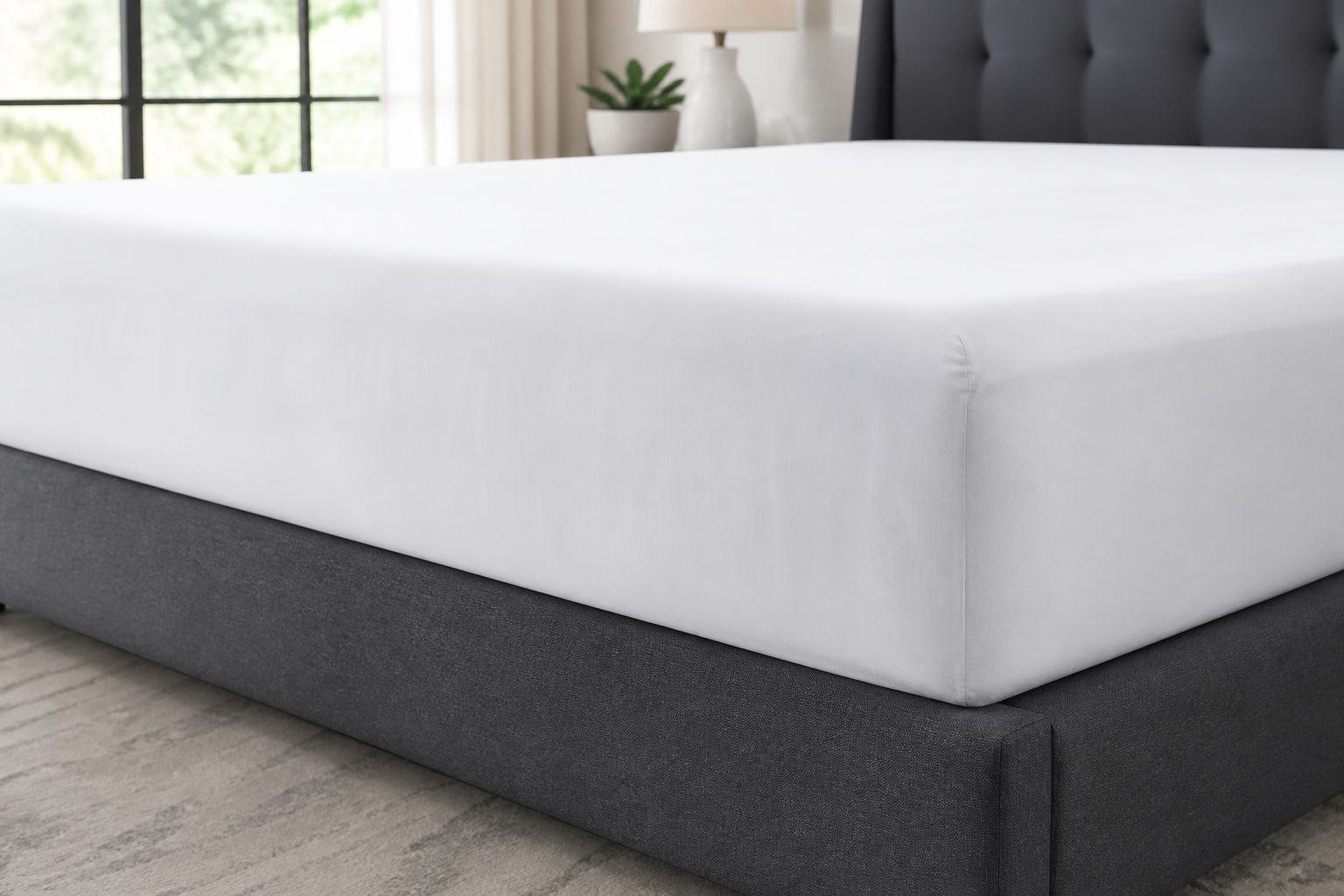 Haven Extra-Deep Sheet Set on a thick hybrid