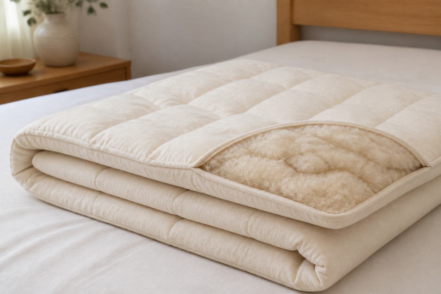 Haven wool mattress topper